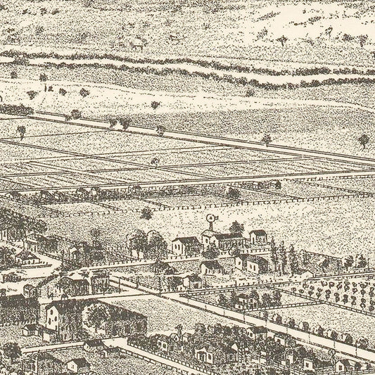 Vintage Map of Lodi, California, 1870
