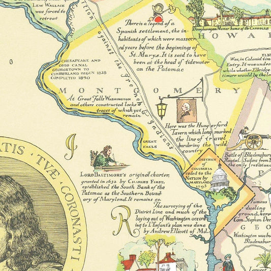 Vintage Map of Maryland, 1931 Edition
