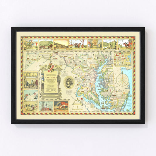 Vintage map of Maryland, 1931 edition