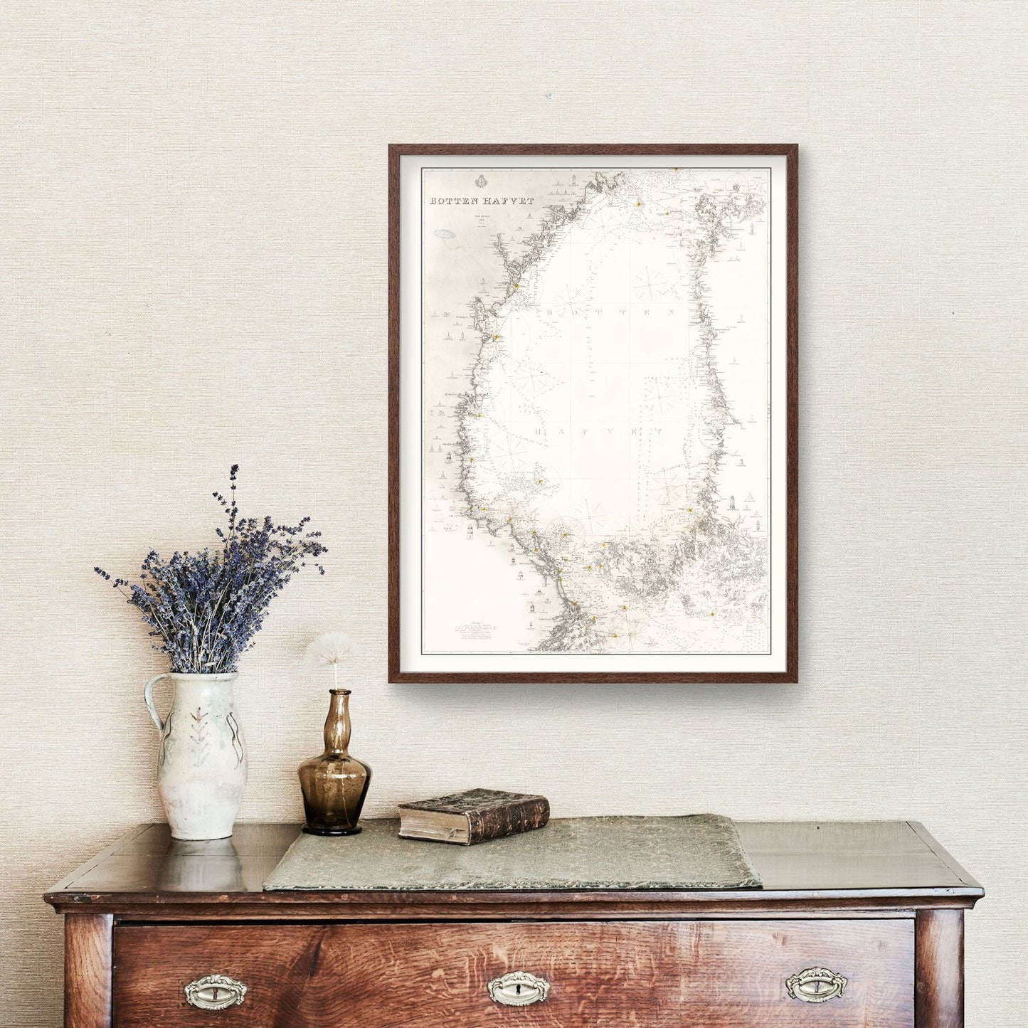Vintage Map of the Bothnian Sea, 1868