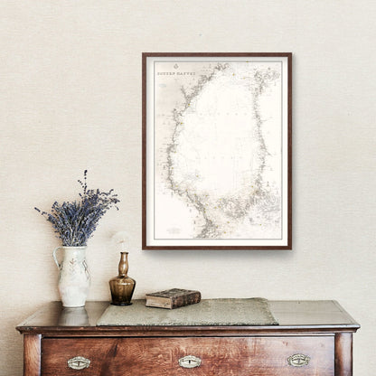 Vintage Map of the Bothnian Sea, 1868