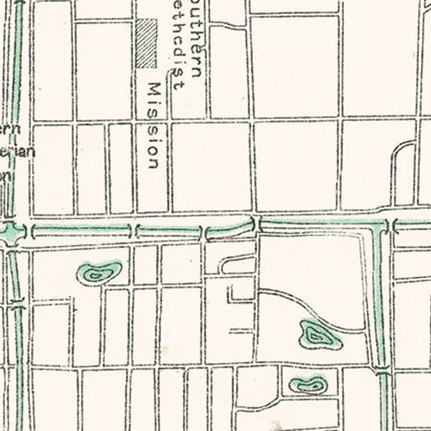 Vintage Map of Suzhou, China, 1921