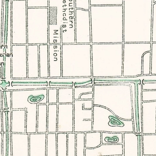 Vintage Map of Suzhou, China, 1921
