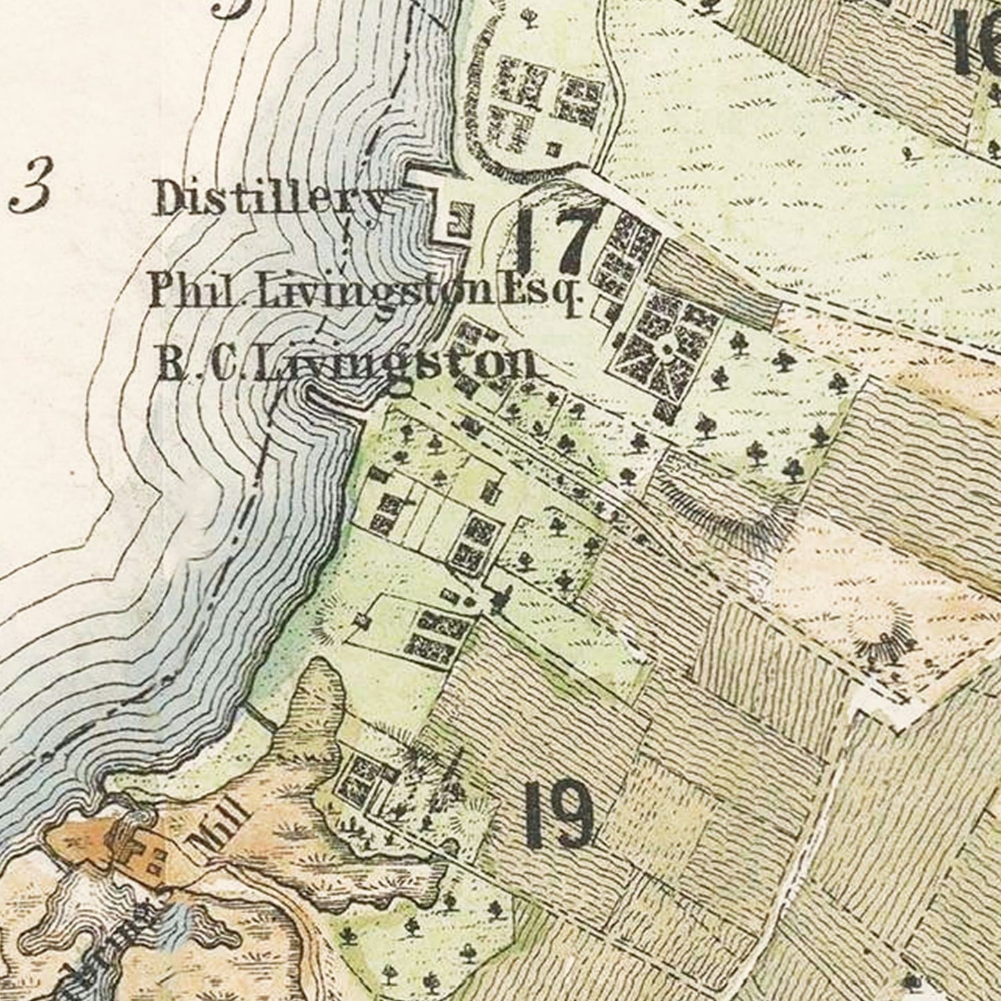 Vintage Map of Brooklyn, New York, 1864