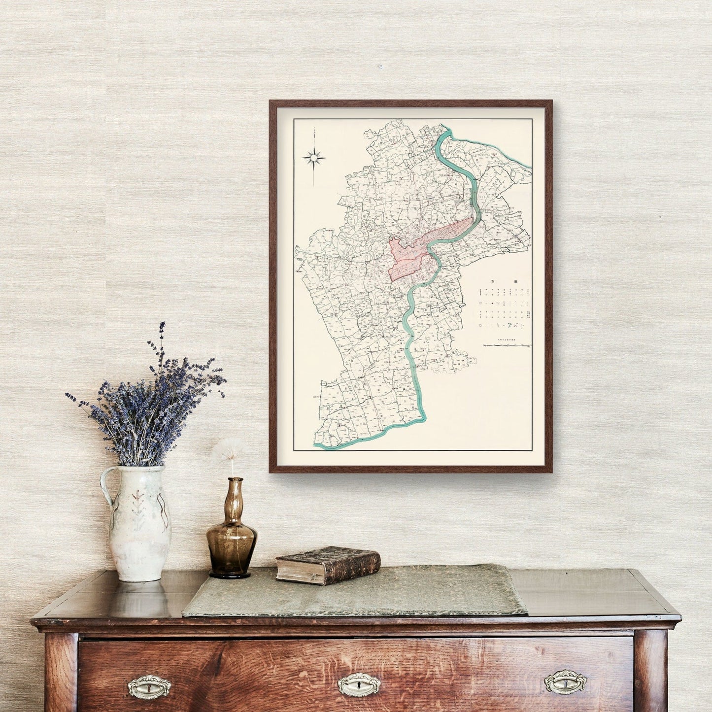 Vintage Map of Shanghai, China, 1932 II