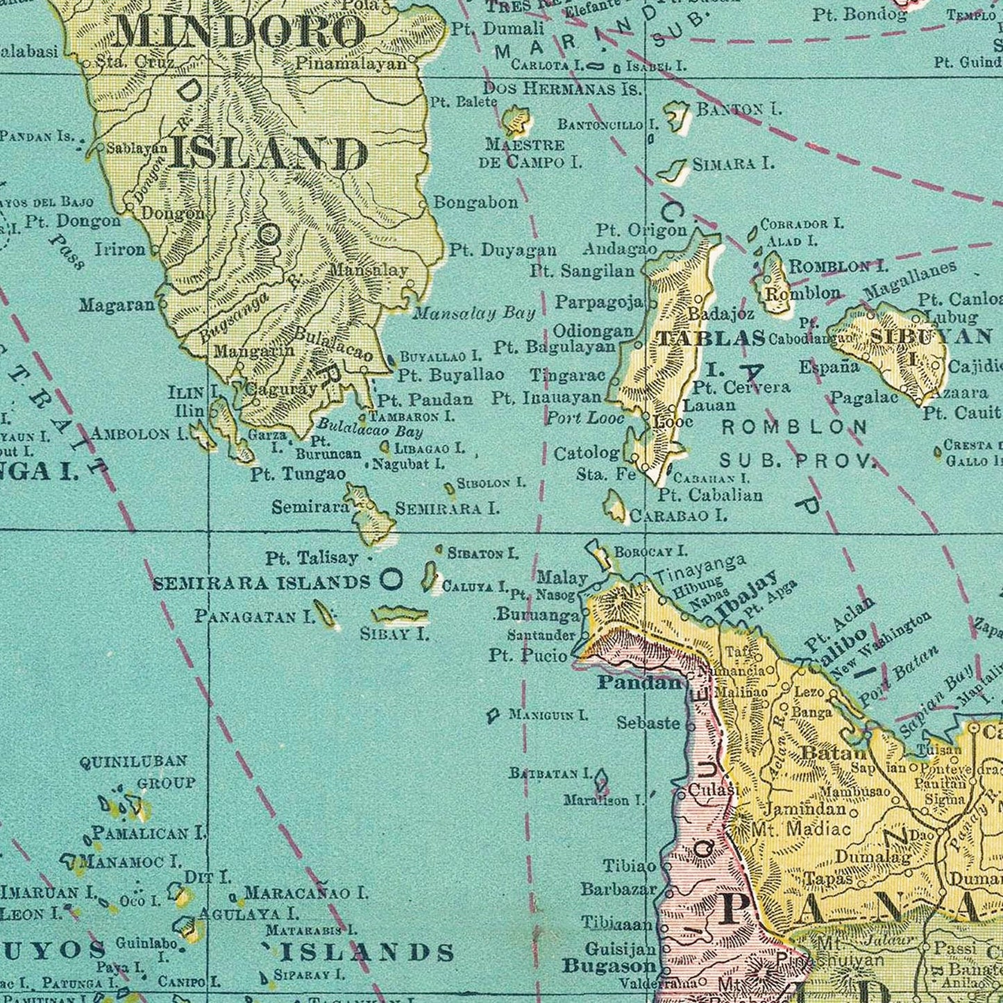 Vintage Map of the Philippines, 1913