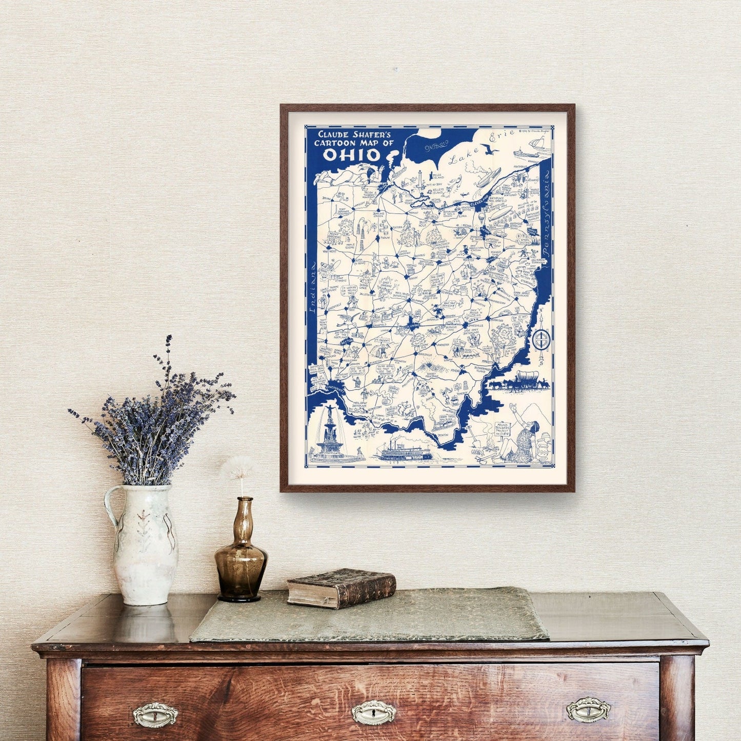 Vintage Map of Ohio, 1939