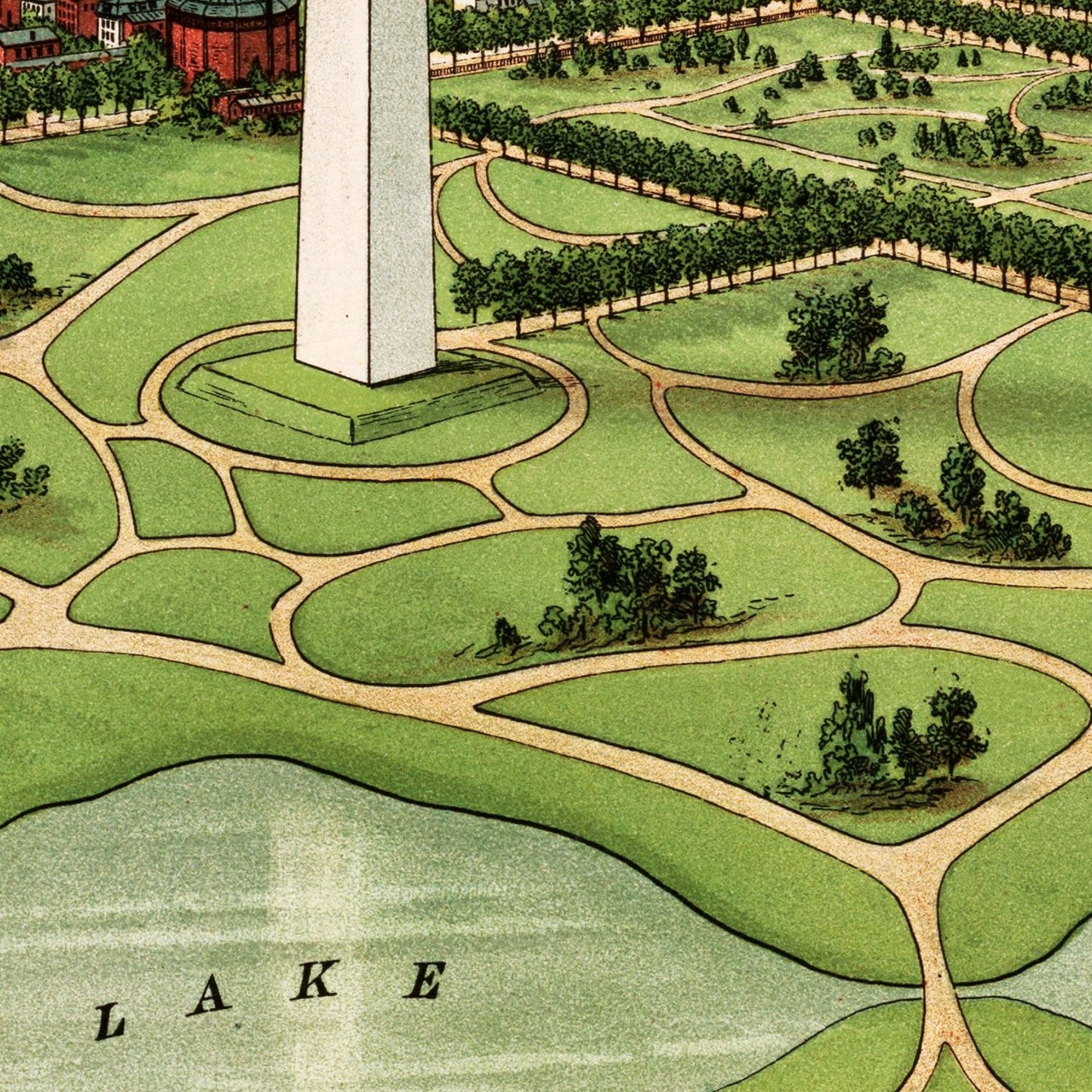 Vintage Map of Washington, DC, 1892