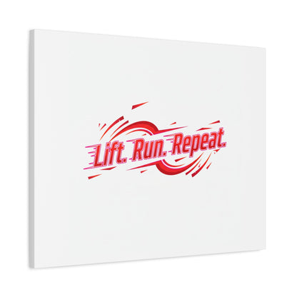 Lift Run Repeat Gym Motivation Canvas Wall Art