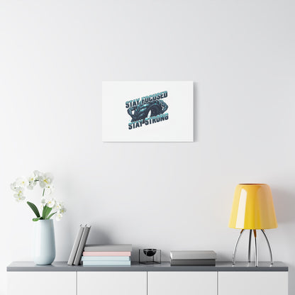 Stay Focused Stay Strong Gym Canvas Wall Art