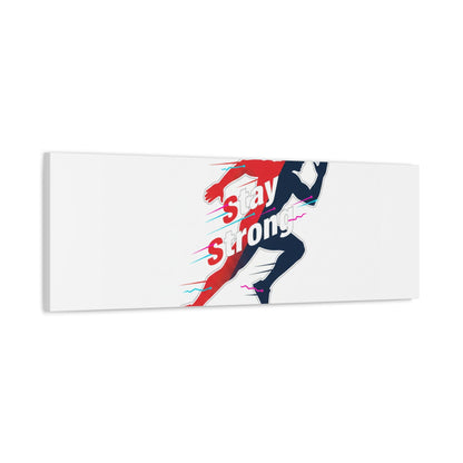 Stay Strong Runner Gym Canvas Wall Art