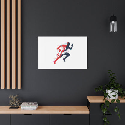 Stay Strong Runner Gym Canvas Wall Art