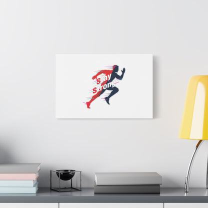 Stay Strong Runner Gym Canvas Wall Art