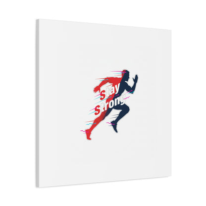 Stay Strong Runner Gym Canvas Wall Art