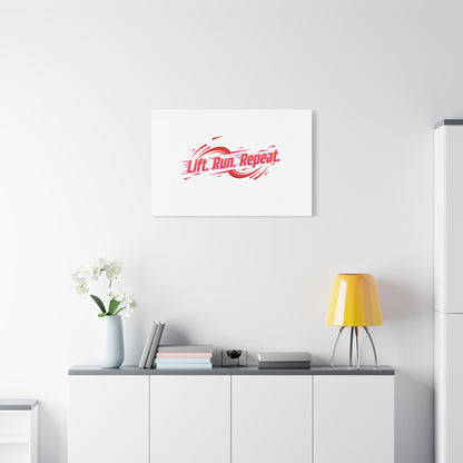 Lift Run Repeat Gym Motivation Canvas Wall Art