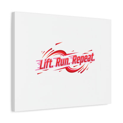 Lift Run Repeat Gym Motivation Canvas Wall Art