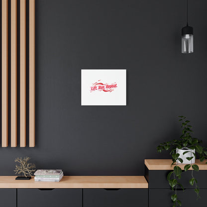 Lift Run Repeat Gym Motivation Canvas Wall Art