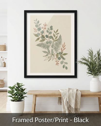 Sage Botanica Boho Botanical Print