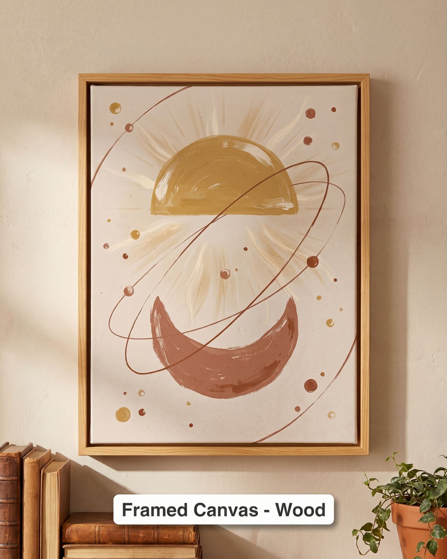 Golden Arc Celestial Boho Wall Art