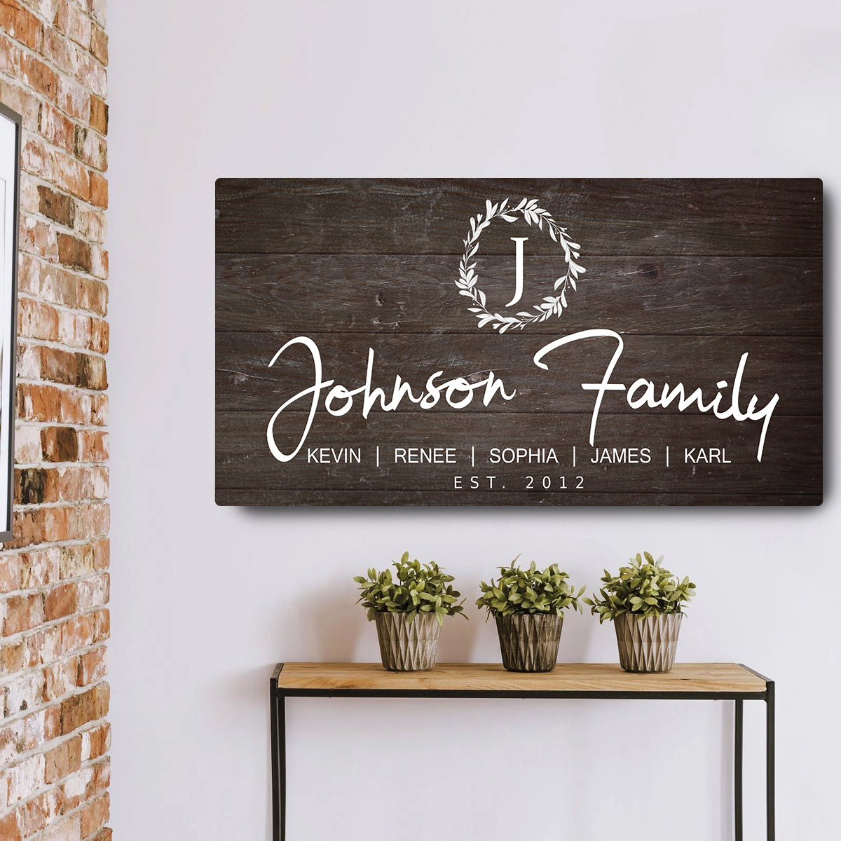 White Family Name Canvas Wall Art