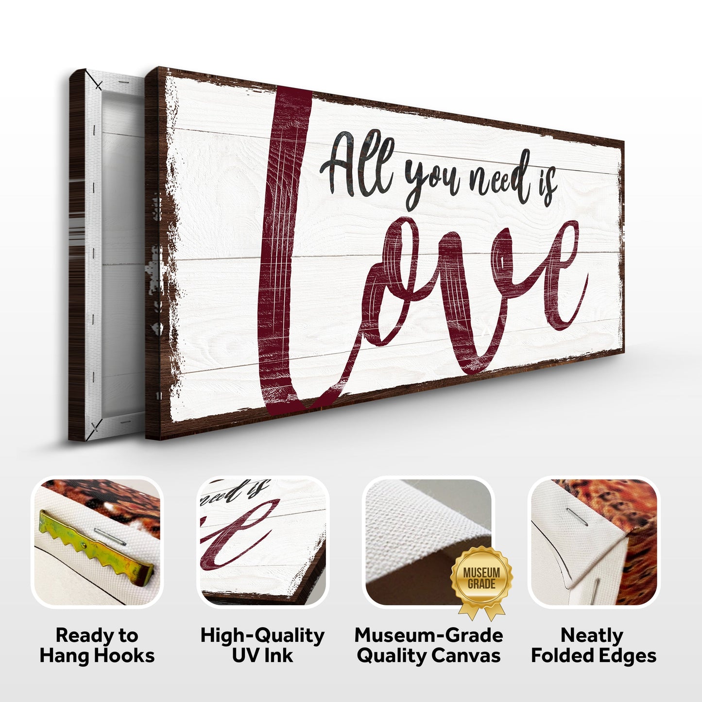 All You Need Is Love Canvas Sign II