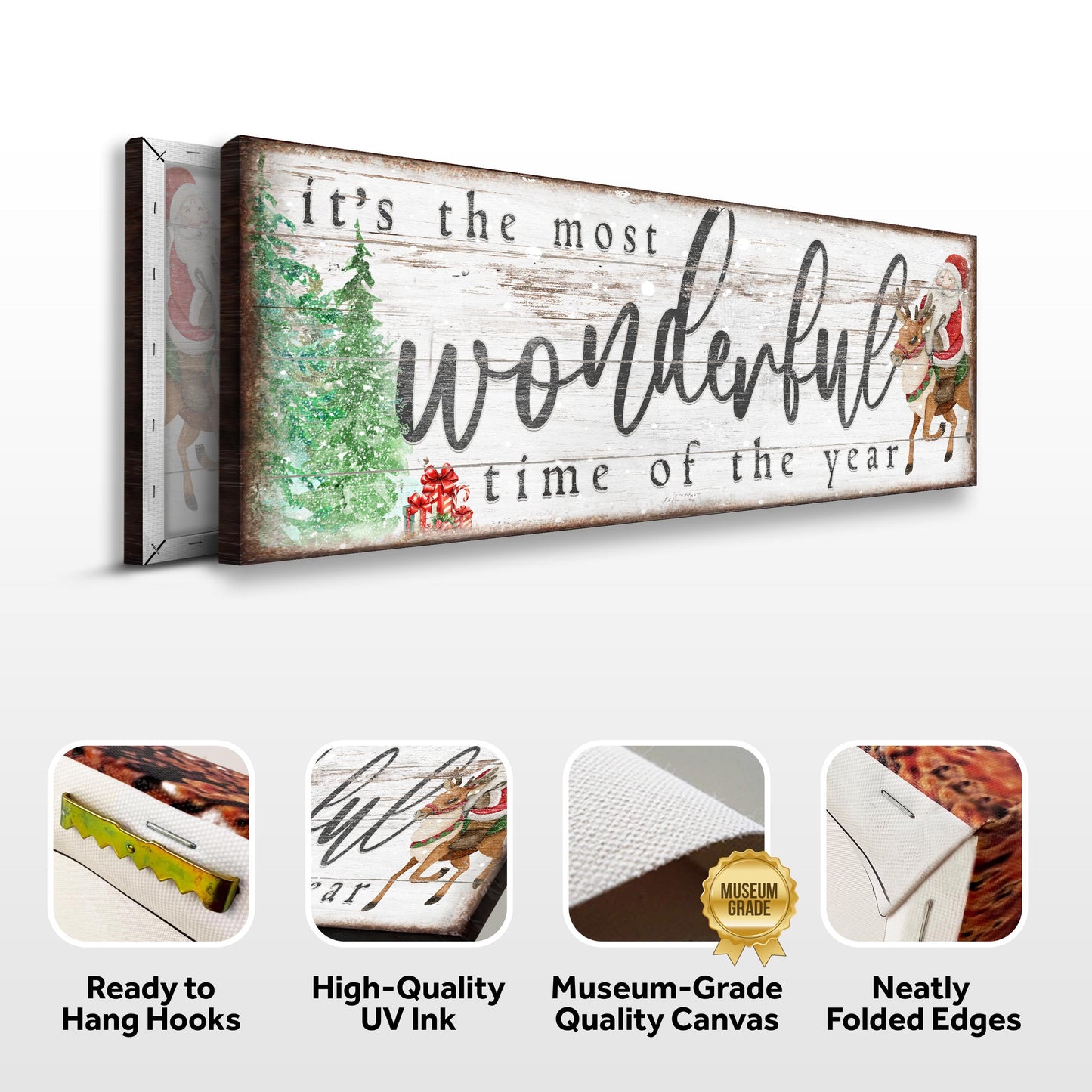 Most Wonderful Time of Year Holiday Canvas Wall Art