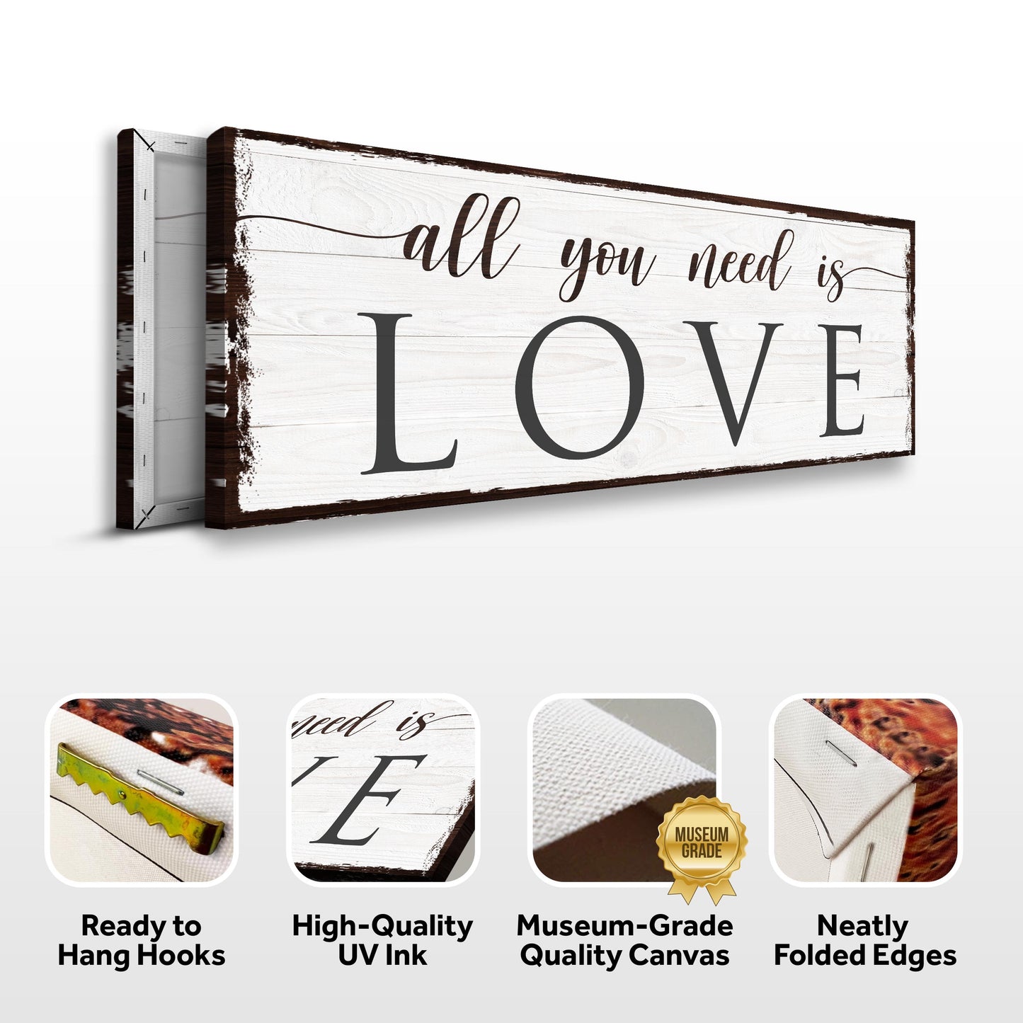 All You Need Is Love Canvas Sign