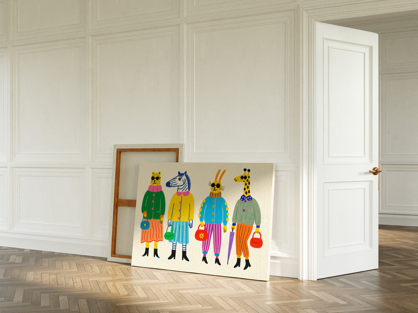 Fashion Herd Stylish Animal Friends Wall Art Print