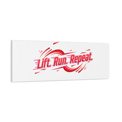 Lift Run Repeat Gym Motivation Canvas Wall Art
