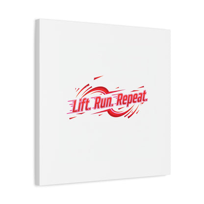 Lift Run Repeat Gym Motivation Canvas Wall Art