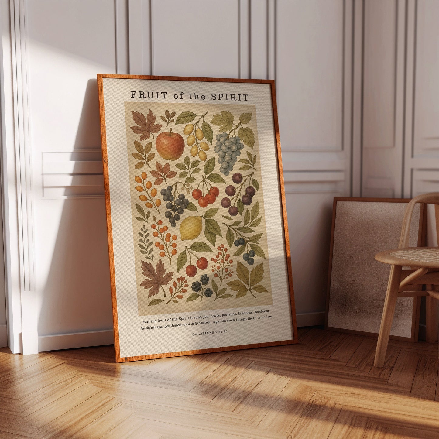 Fruit of the Spirit Botanical Faith Wall Art Print