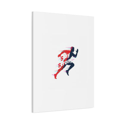 Stay Strong Runner Gym Canvas Wall Art
