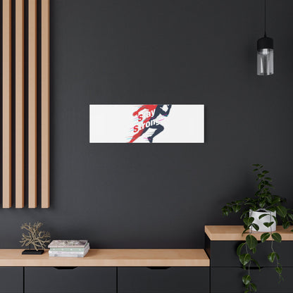 Stay Strong Runner Gym Canvas Wall Art