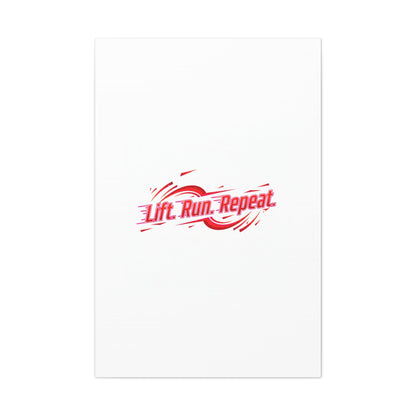 Lift Run Repeat Gym Motivation Canvas Wall Art