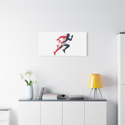 Stay Strong Runner Gym Canvas Wall Art