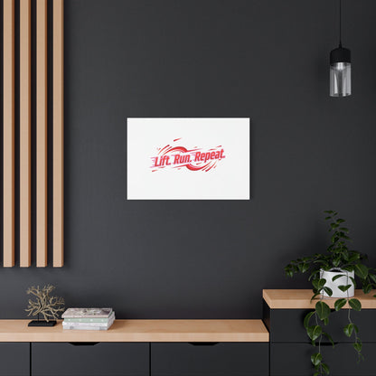 Lift Run Repeat Gym Motivation Canvas Wall Art