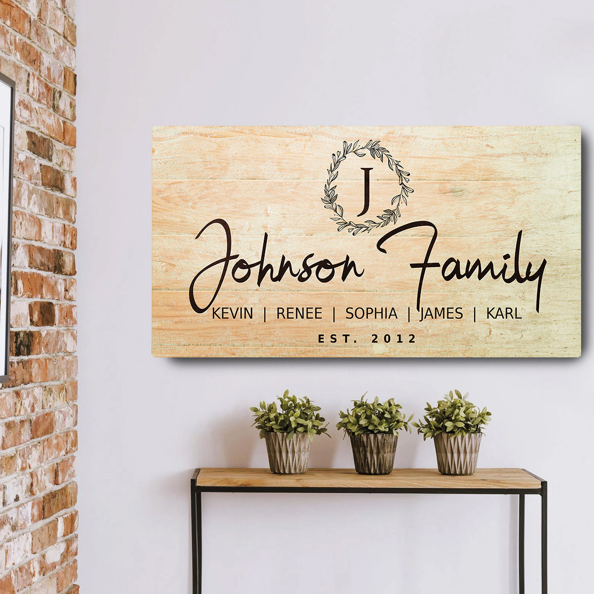 White Family Name Canvas Wall Art