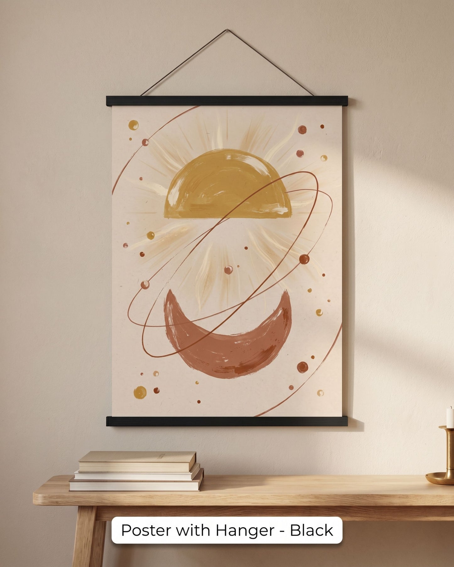 Golden Arc Celestial Boho Wall Art