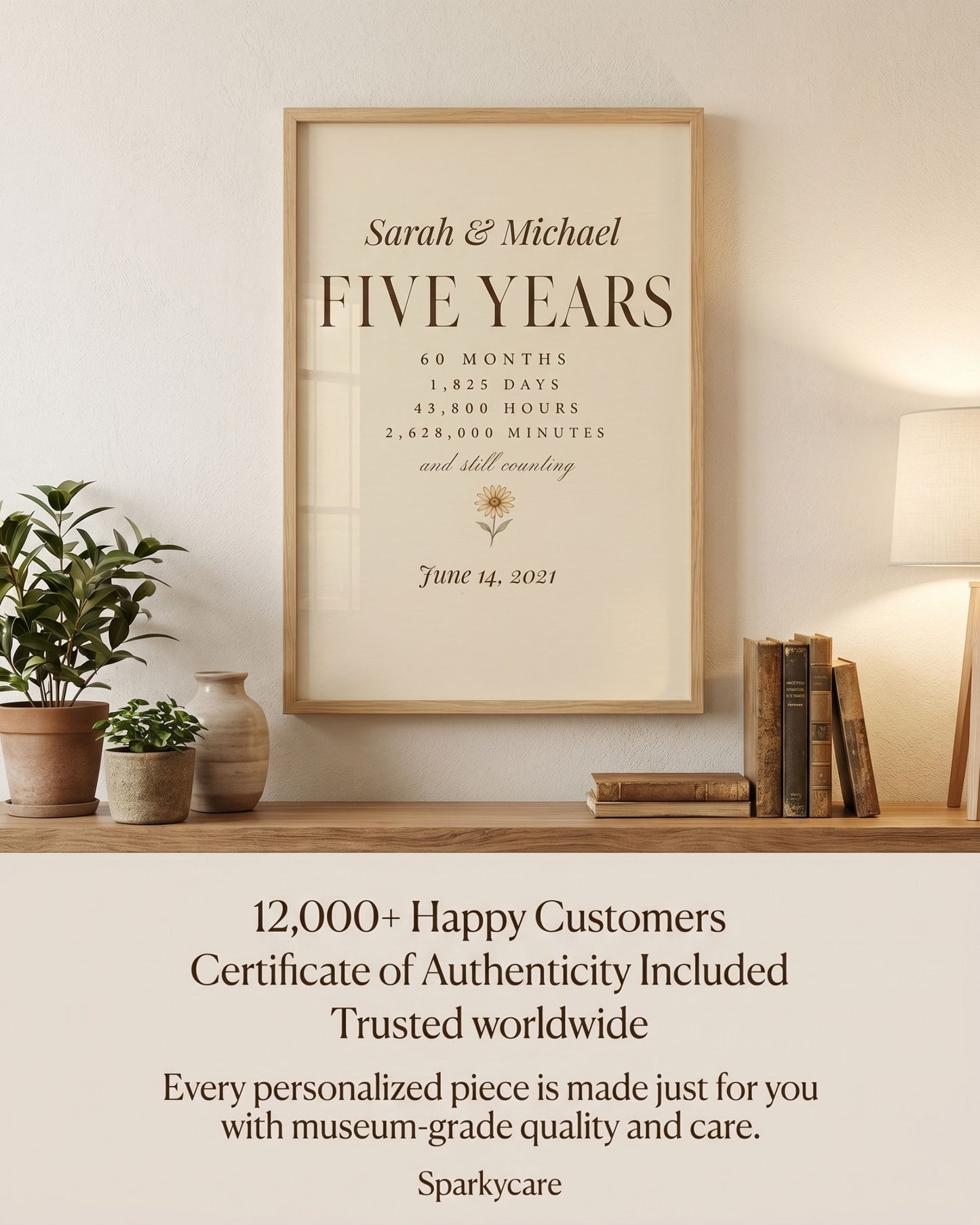 Personalized 5 Year Anniversary Print