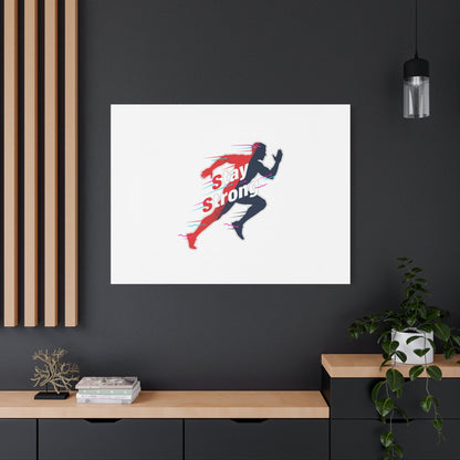 Stay Strong Runner Gym Canvas Wall Art
