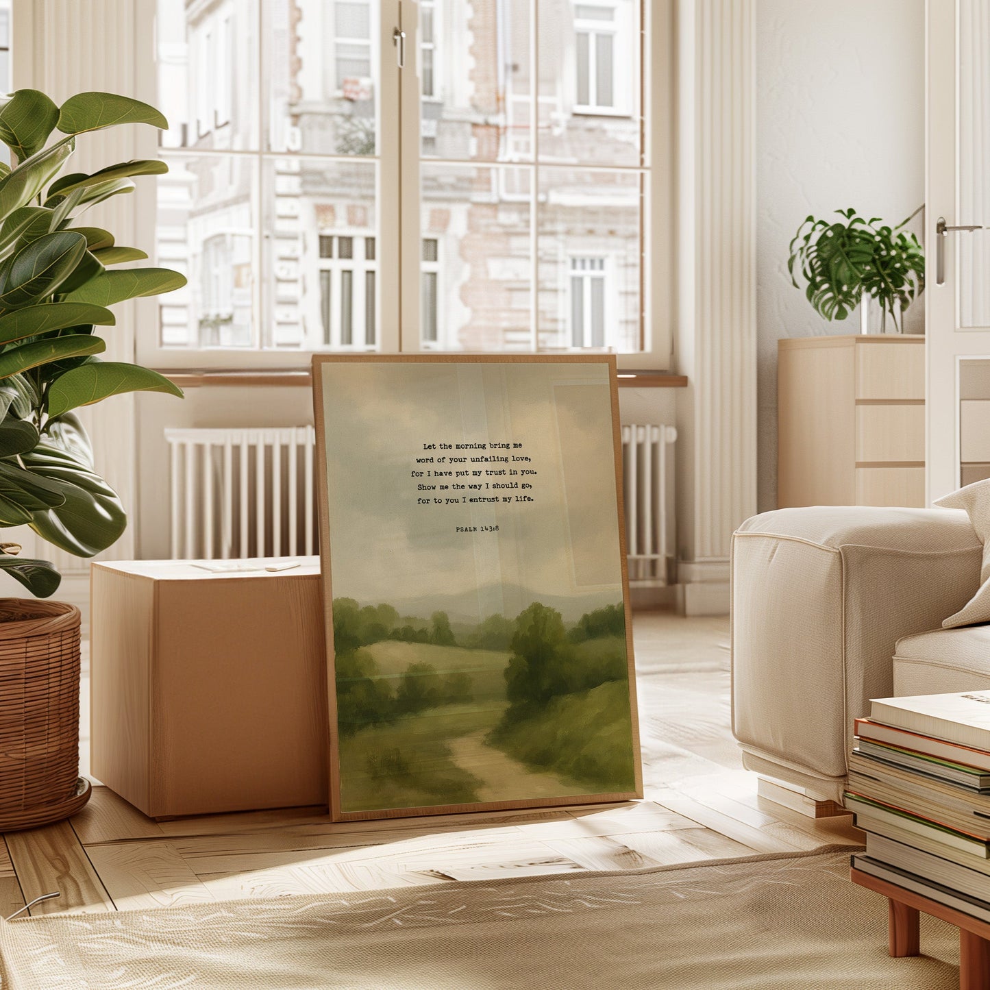 Morning Trust Psalm 143:8 Landscape Faith Print