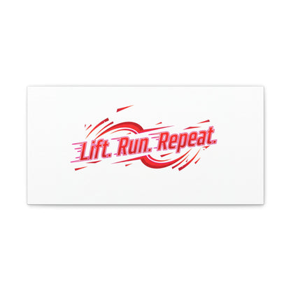 Lift Run Repeat Gym Motivation Canvas Wall Art