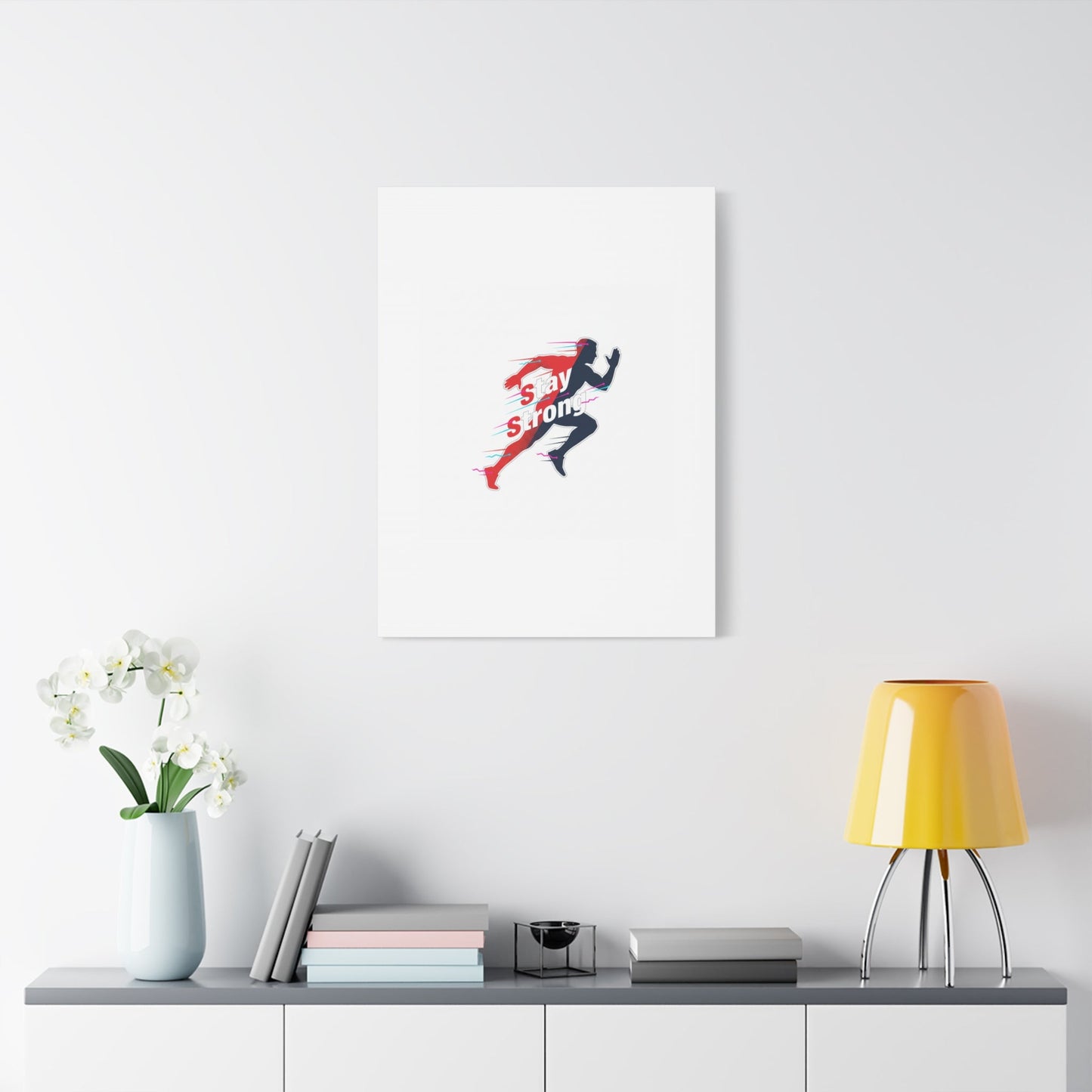 Stay Strong Runner Canvas | Fitness Motivation, Gym Wall Art