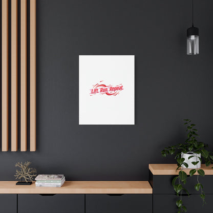 Lift Run Repeat Gym Motivation Canvas Wall Art