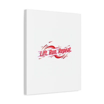Lift Run Repeat Gym Motivation Canvas Wall Art