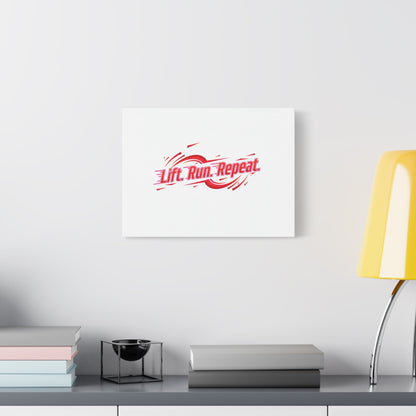 Lift Run Repeat Gym Motivation Canvas Wall Art