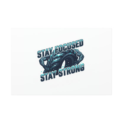 Stay Focused Stay Strong Gym Canvas Wall Art