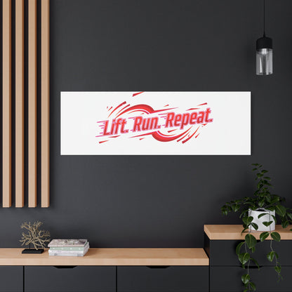 Lift Run Repeat Gym Motivation Canvas Wall Art
