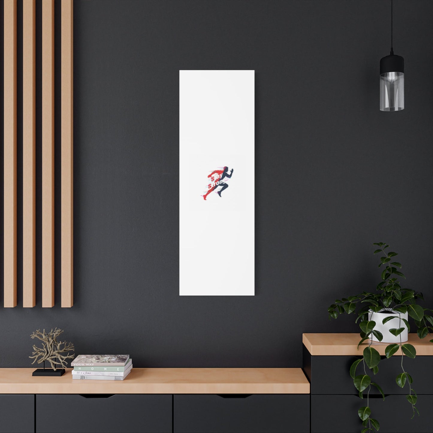 Stay Strong Runner Canvas | Fitness Motivation, Gym Wall Art