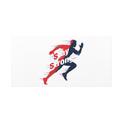 Stay Strong Runner Gym Canvas Wall Art